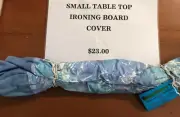 Standard Table top ironing board cover - blue and white patterned