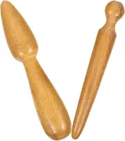 2Pcs Wooden Massage Sticks Comfortable Handheld Massagers for Acupressure Muscle Relief Foot Massage Tools for Home