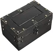 UTHCLO Retro Wooden Storage Box Vintage Decor Chest Oversized Storage Trunks Decorative Storage Boxes with Lids Keepsake Trunk Vintage Storage Trunk Tack Trunks for Horses Vintage Trunk