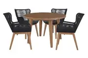 VI Marrakesh Solid Timber 5 Piece Outdoor Dining Set