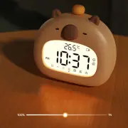 Whimsical LED Capybara Alarm Clock for Desktop Decor and Soothing Glow