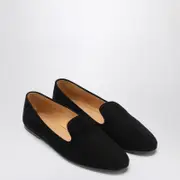 [The Row] Lippi Black Suede Loafer 37 IT Black