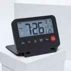 Fold Traveling Alarm Clock LCD Digital LED Clocks Display Table Clock