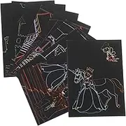 GARVALON Delicate Scratch Drawing Paper Kit for Boys and Girls Fun DIY Creative Activity for Children's Playtime