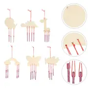 6 Pcs Wind Bell Home Decor Chime Hook Large Chimes Mother Child