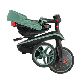 法國 GLOBBER 4合1 Trike 3輪推車折疊版-城市野營綠│兒童三輪車│嬰兒推車│腳踏車│平衡車│兒童腳踏車