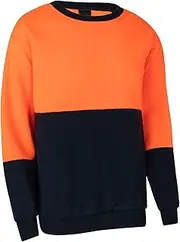 [Zmart Australia] Hi Vis Reflective Pullover Jumper Fleece Sweatshirt Crew Neck Safety Workwear