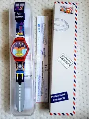 NIB RARE Swatch GREETINGS FROM BANGKOK Tuk Tuk SAM-LOR Destination Watch SUOZ284