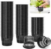 50 Pack 3-Inch Slotted Mesh Net Cups for Hydroponics, Reusable Heavy Duty Basket