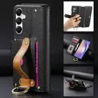 For Samsung Galaxy A55 A54 A35 A13 A05S Leather Zipper Card Wallet Case Cover
