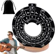 Guitar Music Theory Disc Circles of Fifths - Guitar Music Theory Disc with Stand Holder Chord Wheel | Precise Circles of Fifths for Beginners Professional Musicians