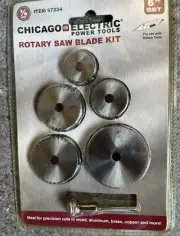 NEW Chicago Electric Power Tools Rotary Saw Blade Kit - 6 piece set (Silver)