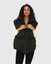[Belle & Bloom] Landslide Zip-Off Puffer Vest - Black