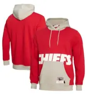 Men's Kansas City Chiefs Mitchell & Ness Red Big Face 5.0 Pullover Hoodie 2X NWT