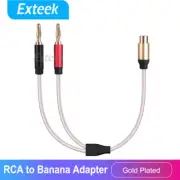 Phono RCA Female Socket To 2 Banana Male Plug Adapter Cable Speaker Wire
