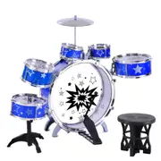 Keezi Kids Pretend Play 6 Drum Set Junior Drums Kit Musical Play Toys Childrens