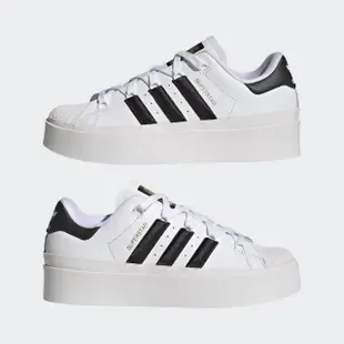 【adidas 愛迪達】Superstar Bonega 女 休閒鞋 經典 復古 厚底 金標 貝殼頭 穿搭 白黑(GX1840)