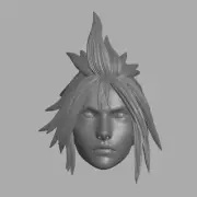 FF7 remake Cloud Strife Final Fantasy VII custom head for action figures