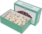 JOINPAYA Mini Mahjong Tiles Portable Mahjong Set for Travel Home Dorm Camping Compact Chinese Game Kit