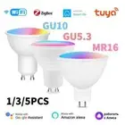 Tuya Zigbee/WIFI Smart Light Bulb GU10/GU5.3/MR16 RGB Dimmable LED Lamp 5W Smart