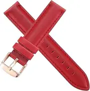 [FENGFENG] TRUSTTWO Watch Strap Brown with Rose Gold Clasp Watchband 14mm 18mm 20mm Compatible with DW Daniel Wellington Watch Band The New (Band Color : Red-Rose Buckle, Band Width : 15mm)