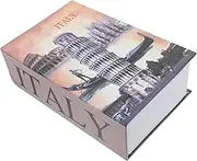 Tofficu Decorative Faux Book Safe with Lock Keys Hidden Storage Box for Money Jewelry Valuables Vintage Book Design Compact Versatile Secret Storage for Shelves