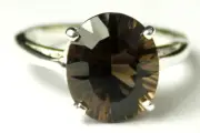 Smoky Quartz, 925 Sterling Silver Ladies Ring, SR055-Handmade