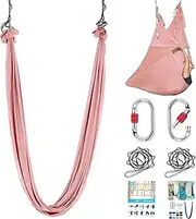 ZYOSJK 5.5 Yards Aerial Silk Swing Outdoor Hammock Aerial Yoga Swing For Adults,Aerial Yoga Hammocks for outside