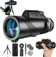 Stscope 360 Monocular, High Power Telescope with Phone Adapter, Tripod & Hand Strap, BAK4 Prism & FMC Lens, Lightweight Portable for Adults, Bird Watching, Camping, Hiking, Travel, Concert