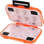 GANAZONO Fishing Double Sided Lure Hooks Storage Box Durable Bait Storage S Orange with Movable Inserts for Efficient Organization