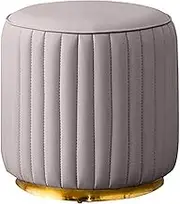 Nappa Leather Small Stool Simple Stool Shoe Bench Makeup Stool Environmentally Friendly Natural Strong Wearable Strong Carrying Capacit(Gray)
