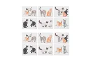 2PK 6pc Ashdene Purrrfect Moments Placemat Table Mat Protector 29x21.5cm White