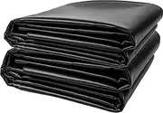 Black Pond Liners Heavy Duty Underlay 5x8m 7x10m 8x12m 10x15m Impermeable Pond Lining HDPE Ponds Membrane for Streams Fountains Waterfall and Artificial Lake(5x6m(16.4x19.7ft))