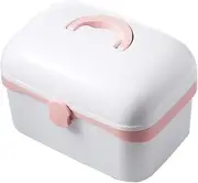 First Aid Kit Medical Box, Medicine Storage Box, Tool Box, Family First Aid Kit, with Detachable Tray and Handle, Pink, Small First Aid Kits