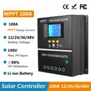100A MPPT Solar Charge Controller 12V 24V 36V 48V Battery PV Regulator Charger