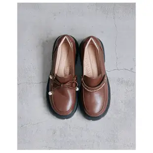 ANNSTAR 丹妮婊姐聯名-創新學院2way可換鞋面設計樂福鞋5cm-咖啡