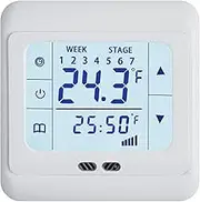 Daseeme Electric Heating Thermostat 0-99 (℃) 16000 (mA) Touch LCD Screen Floor Heating Thermostat Controller 16A Electric Heating Film Heating Cable