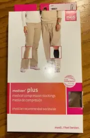 Mediven Plus Compression Stockings Calf Closed Toe Beige Size I 20-30 #19801