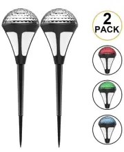 LED Outdoor Solar Sensor Lights Garden Path Landscape Light 2 pack