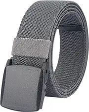 [LionVII] Elastic Belts Men - Stretch Belt for Mens Durable Plastic Buckle for Work Outdoor Work Travel Golf - Adjustable Trim to Fit 28-45" Waist