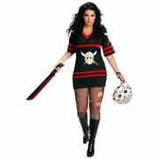 Miss Voorhees Jason Friday the 13th Horror Halloween Women Costume Plus