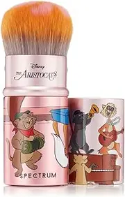 Spectrum Collections Aristocats Kabuki Make Up Brush, Spectrum Single Retractable Kabuki Brush for Foundation, Blusher and Powder, Great for Travelling, Official Disney Makeup Brush, Aristocats