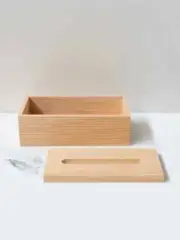 Hinoki Ridged Tissue Box 5x9x3