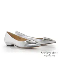 在飛比找momo購物網優惠-【Keeley Ann】牛皮質感尖頭包鞋(銀色4256171