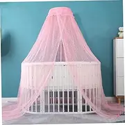 Canopy for Crib with Adjustable Clip-On Stand Crib Canopy 360° Anti-Mosquito Encryption Mesh Crib Cover Easy Installation Kids Bed Canopy for Bed Bassinet, Crib Canopy, Crib Cover
