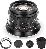 PERGEAR 35mm F1.4 Full-Frame Manual Focus Lens, Compatible with Sony E-Mount Cameras A7 A7II A7III A7R A7RII A7RIII A7RIV A7S A7SII A7SIII A9 A7C A6400 A6000 A6600 A6100 A6500 A6300 (Black)