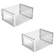 Shoe Storage Box, Clear Transparent Shoe Storage Boxes Hard Plastic3882