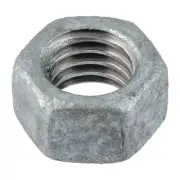 1/2"-13 (25 Pack) Galvanized Grade 2 Hex Nuts, Coarse Thread, Hot Dip Galvanized
