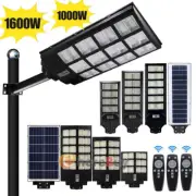 LED Solar Street Light w/ Remote Garden Wall Lamp Industrial Security Road Bulb