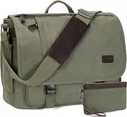 Nerlion Messenger Bag for Men Computer Laptop Bag Canvas Water-resistant Satchel Shoulder Bag Bookbag for Work College